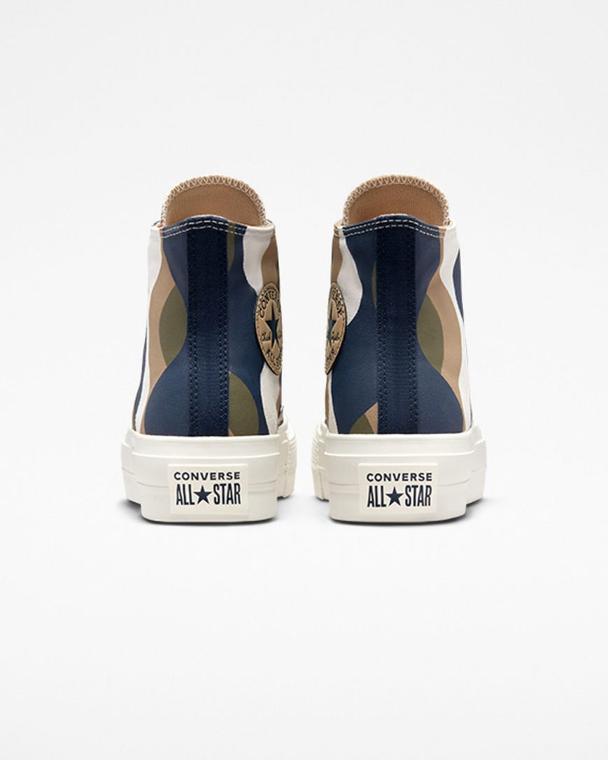 Women's Converse Chuck Taylor All Star Lift Twisted Classics High Top Platform Shoes Obsidian / Khaki | AU C4980F
